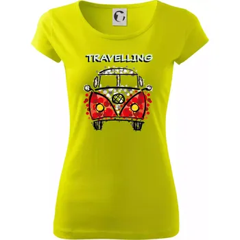 Traveling kreslene auto (lulu_art) - Dámské triko Pure - XL ( Limetková )