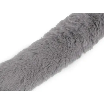 Stuha Našívací oděvní / dekorační kožešina plochá, řezaná šíře 5 cm Varianta: 3 šedá, Balení: 1 ks