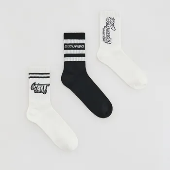 Chlapecké oblečení Reserved - Ponožky s bavlnou 3 pack - krémová - 725FS-01X - 725FS-01X-K31