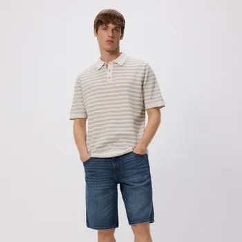 Pánské kalhoty Reserved - Džínové šortky straight - indigo jeans - 7029H-57J - 7029H-57J-30