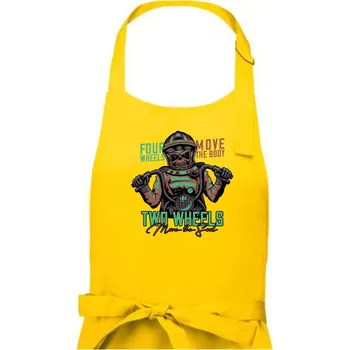 Kuchyňská zástěra Two Wheels Move the Soul - Pánská zástěra na vaření - Univerzální velikost ( Žlutá )