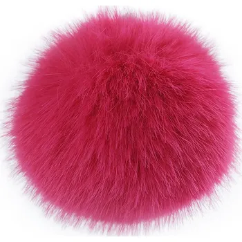 Stuha Kožešinová bambule s poutkem Ø6 cm Varianta: 5 pink, Balení: 1 ks