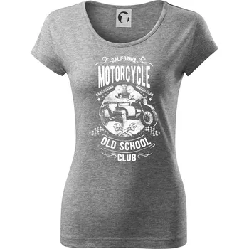 Dámské tričko California Old School Club - Dámské triko Pure - XS ( Tmavě šedý melír )