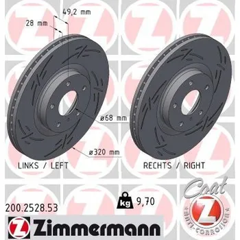 Brzdový kotouč Brzdový kotouč ZIMMERMANN 200.2528.53