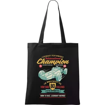 Nákupní taška International Champion Car Race - Taška bavlněná - 42 x 38 cm ( Černá )