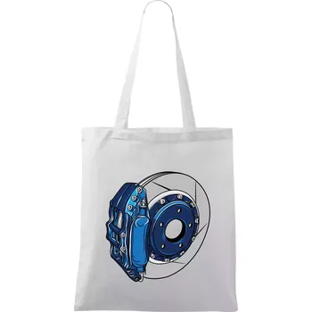 Auto kotoučová brzda - Taška bavlněná - 42 x 38 cm ( Bílá )
