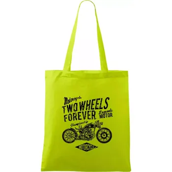 Two Wheels Forever 1 - Taška bavlněná - 42 x 38 cm ( Limetková )
