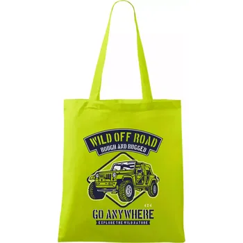 Wild Off Road - Taška bavlněná - 42 x 38 cm ( Limetková )