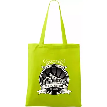 Nejlepší motorkář na světě - Taška bavlněná - 42 x 38 cm ( Limetková )