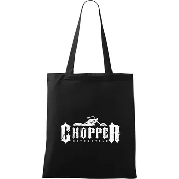 Nákupní taška Chopper nápis - Taška bavlněná - 42 x 38 cm ( Černá )
