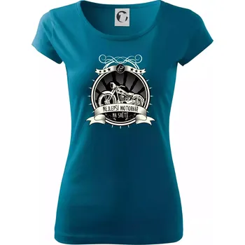 Dámské oblečení Nejlepší motorkář na světě - Dámské triko Pure - S ( Petrolejová )