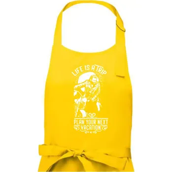 Kuchyňská zástěra Life Is a Trip - Pánská zástěra na vaření - Univerzální velikost ( Žlutá )