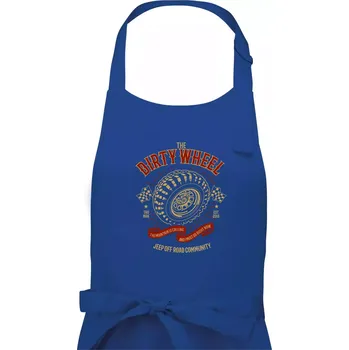 Kuchyňská zástěra The Dirty Wheel - Pánská zástěra na vaření - Univerzální velikost ( Královská modrá )