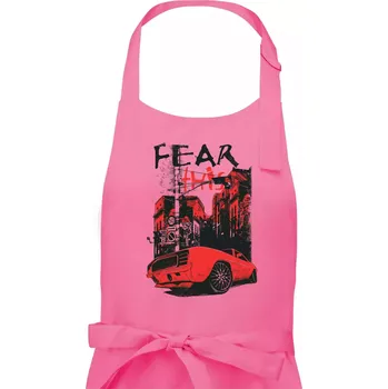 Kuchyňská zástěra Fear this car - Dámská zástěra na vaření - Univerzální velikost ( Růžová )