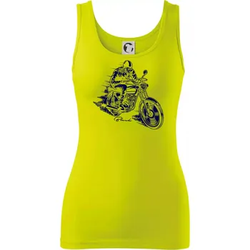 Dámské tričko Motorkář blesk - Dámské tílko - S ( Limetková )