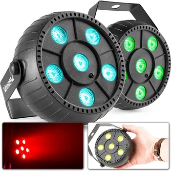 Světelný efekt BeamZ PLP10 RGB LED PARS s vestavěnou baterií a 6x 2W LED - Sada 2ks