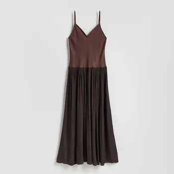 Dámské šaty Reserved - Maxi šaty - tmavě hnědá - 062GG-89X - 062GG-89X-M