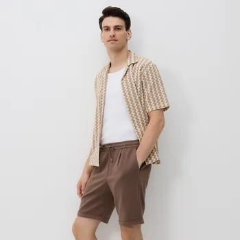 Reserved - Šortky regular fit - hnědá - 613EF-88X - 613EF-88X-XXL