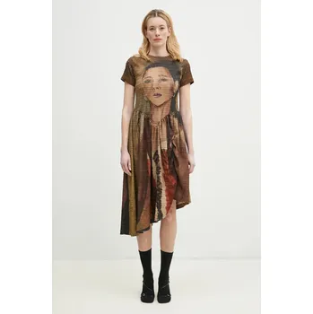 Dámské šaty Šaty Andersson Bell Remy Printed Shirring, XS, béžová, 80X