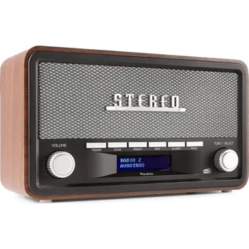 Radiopřijímač Audizio Foggia Retro DAB+ Rádio Šedá barva