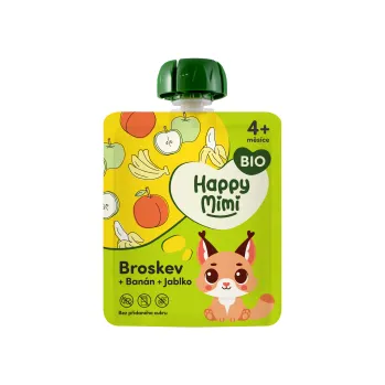 Happy Mimi BIO ovocný příkrm 90g Broske