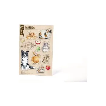 Dřevěná hračka Lesní svět Velké vylomeniny - Domácí mazlíčci