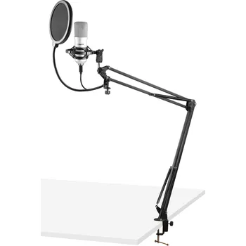 Mikrofon Vonyx CMS300S set studiového USB mikrofonu, stříbrný