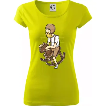 Dámské tričko Starý jezdec - Dámské triko Pure - S ( Limetková )