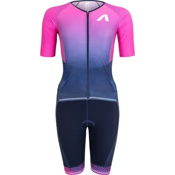 ATEX Dámská triatlonová kombinéza s krátkými rukávy MARK ELITE růžová XXL