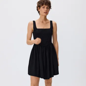 Dámské šaty Reserved - Mini šaty&nbsp;s příměsí viskózy - černý - 648EH-99X - 648EH-99X-XL