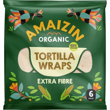 Trvanlivě pečivo Tortilly s vlákninou 240 g BIO AMAIZIN