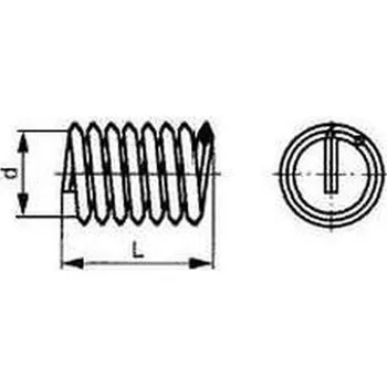 Matice závitová vložka M5x0.8x5 1.0d A2 NEREZ DIN 8140 Helicoil