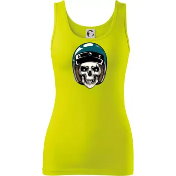 Moto helma modrá - Dámské tílko - S ( Limetková )