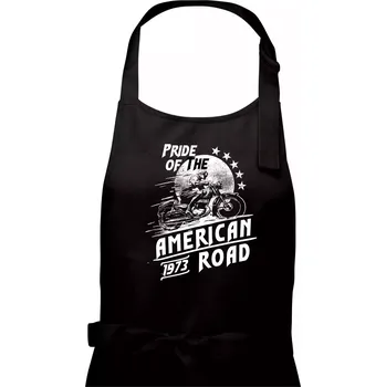 Kuchyňská zástěra American Pride - Dámská zástěra na vaření - Univerzální velikost ( Černá )