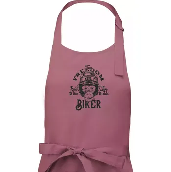 Kuchyňská zástěra The freedom biker - Pánská zástěra na vaření - Univerzální velikost ( Starorůžová )