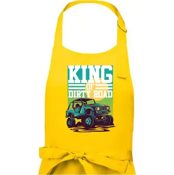 Kuchyňská zástěra King of dirty road - Dámská zástěra na vaření - Univerzální velikost ( Žlutá )