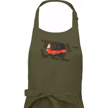Kuchyňská zástěra Tuk Tuk - Pánská zástěra na vaření - Univerzální velikost ( Khaki )