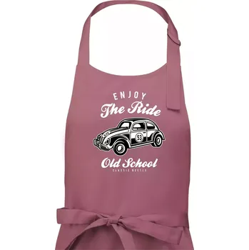 Kuchyňská zástěra Enjoy The Ride - Dámská zástěra na vaření - Univerzální velikost ( Starorůžová )