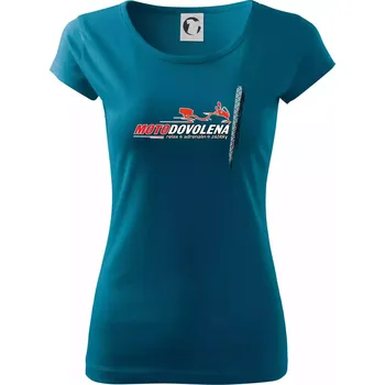 Moto dovolená - relax adrenalin zážitky - Dámské triko Pure - XL ( Petrolejová )