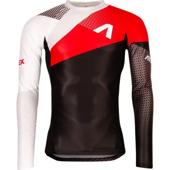 Cyklistické oblečení ATEX Přiléhavý dres s dlouhými rukávy REVOLT RED XS