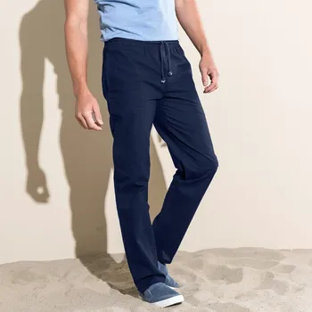 Dámské kalhoty Pohodlné plátěné kalhoty námořnická modrá 52/54