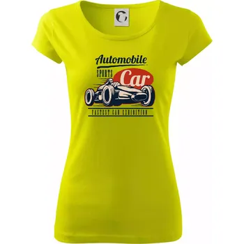 Automobile sports car - Dámské triko Pure - L ( Limetková )