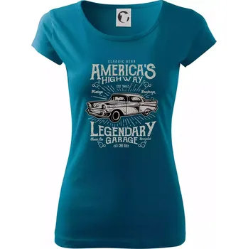 Dámské oblečení America's Highway - Dámské triko Pure - S ( Petrolejová )