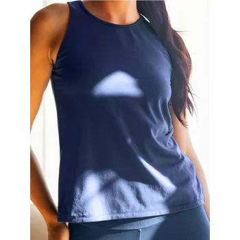 Dámské tričko Sinsay - Sportovní top Gym Hard - námořnická modrá - 4089Z-59X - 4089Z-59X-S