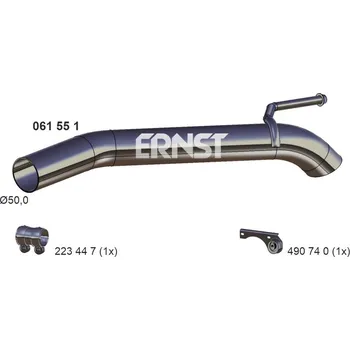 Výfukový systém Výfuková trubka ERNST 061551