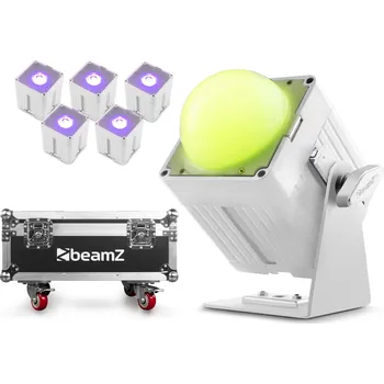 Světelný efekt BeamZ KUBE20WH Set 6x Uplight PAR v přepravním kufru FCC30