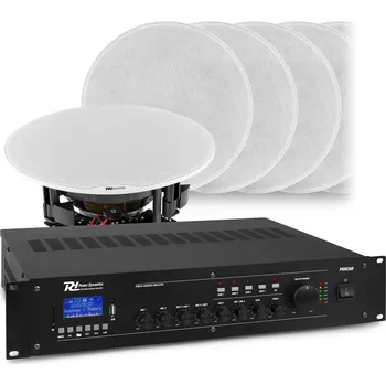Elektronika Power Dynamics Kompletní 100V zvukový systém s 8 vestavěnými reproduktory a 4 zónovým zesilovačem PRM360