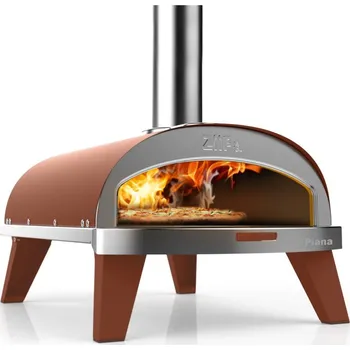 Pec na pizzu Pizza pec Piana 31 cm na dřevěné pelety, cihlová Ziipa 22-003 (Ziipa 22-003 Pec na dřevěné pelety pro přípravu pizzy - cihlový motiv)