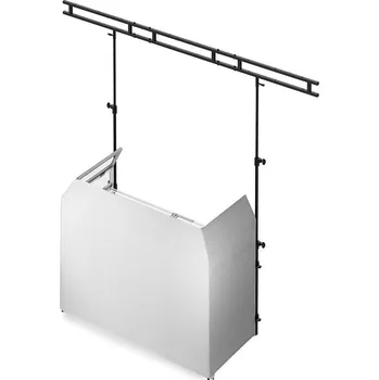 DJ technika Vonyx DB3 Complete DJ Booth Set skládacího mobilního DJ stolu se světelnou rampou