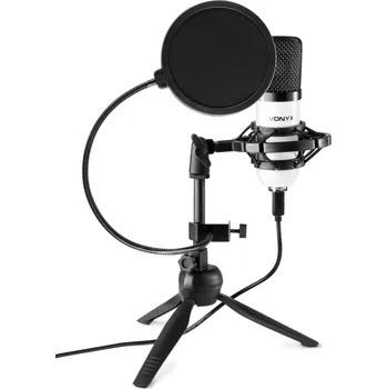 Mikrofon Vonyx CM300W Set studiového USB mikrofonu s popfiltrem